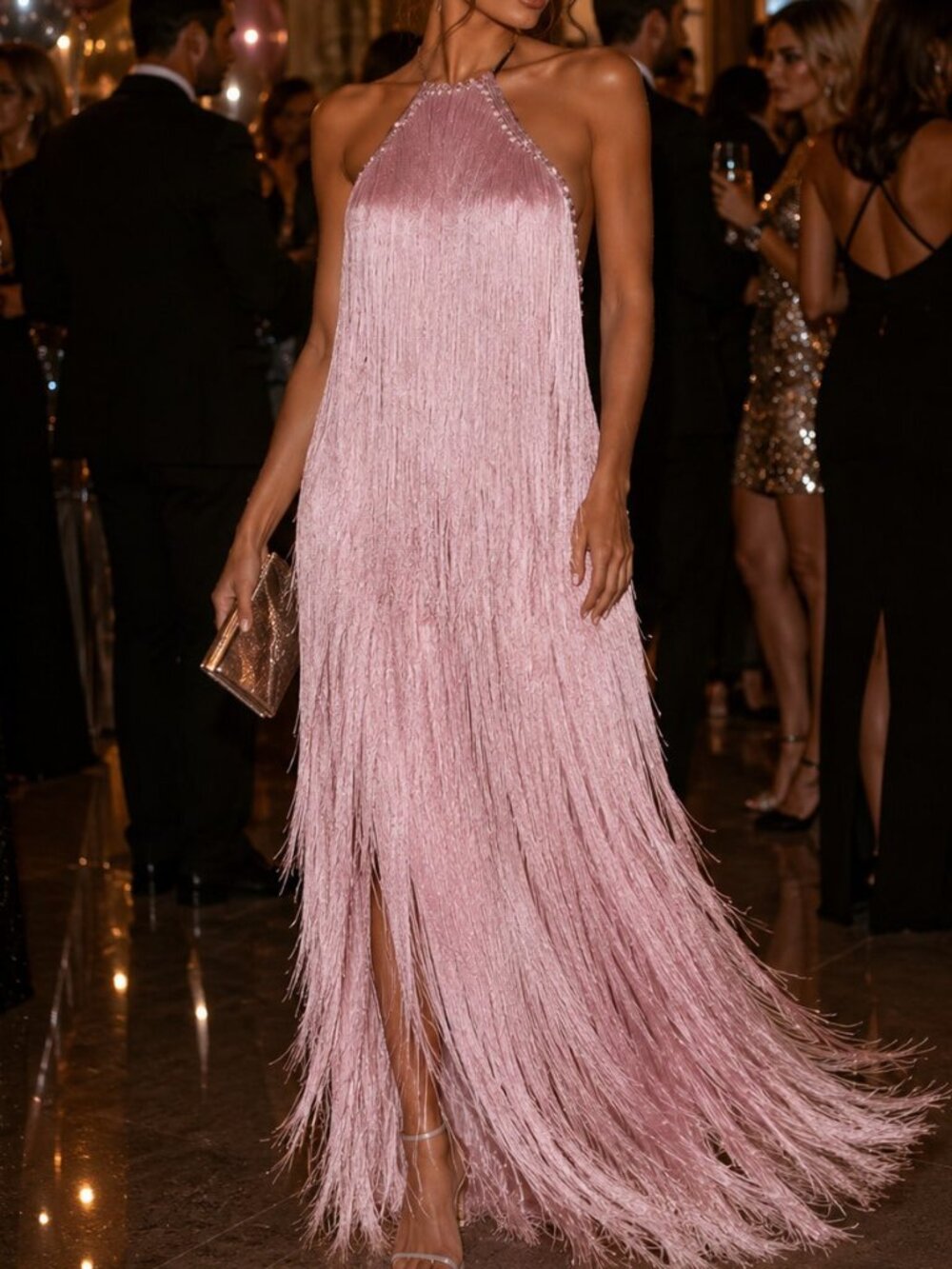 Baby Pink Sexy Womens A Line Dress - Picture 1 of 5